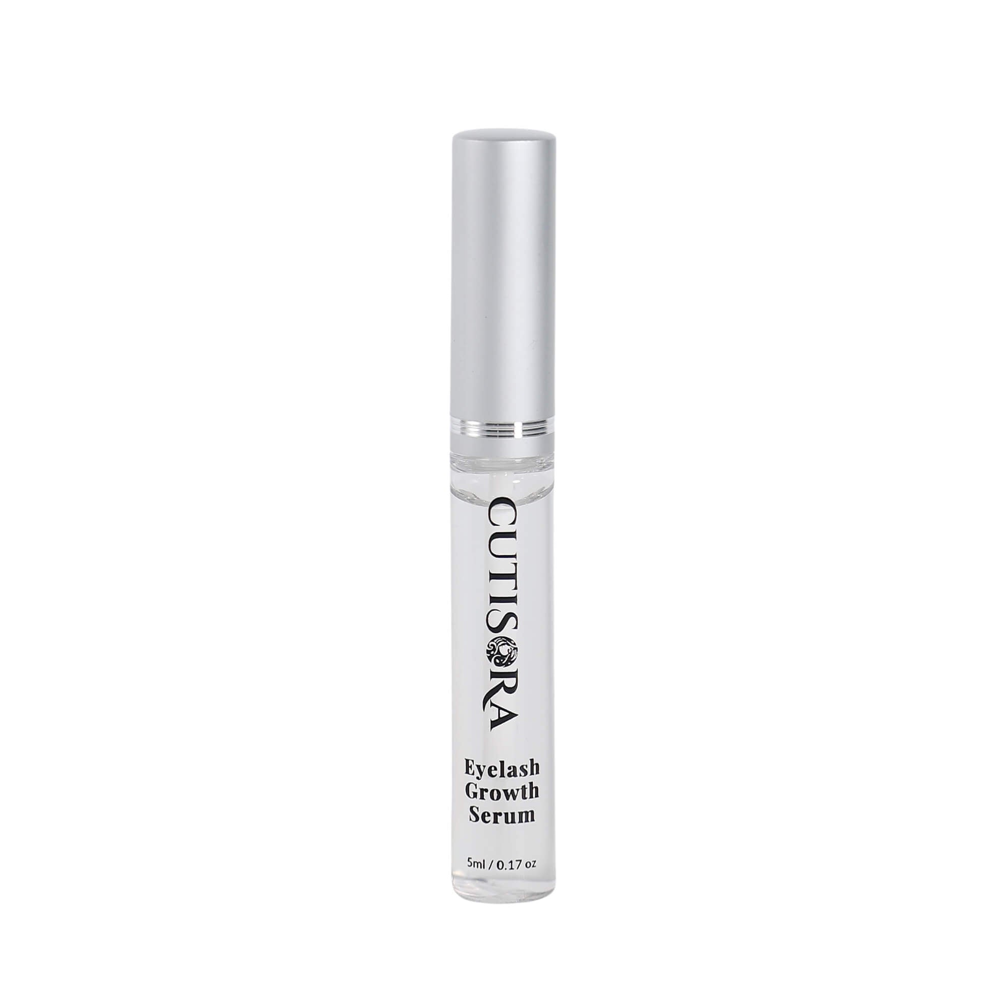 Серум за мигли Cutisora, вертикално изправен, в 5 ml опаковка – ефективно средство за стимулиране на растежа и укрепването на миглите.